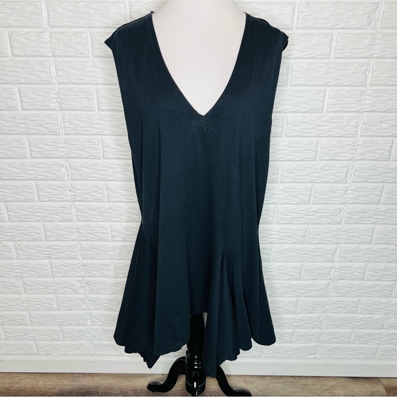 Free People Black V-Neck Dress - Picture 6 of 11